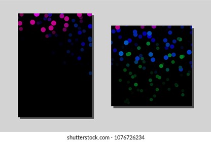 Dark Multicolor, Rainbowvector cover for Envelopes. Web interface on abstract background with colorful gradient. New design for a poster, banner of your website.