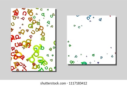 Dark Multicolor, Rainbowvector cover for Envelopes. Blurred decorative design in abstract style with textbox. Completely new template for your brand book.