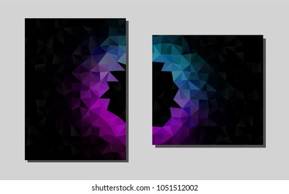 Dark Multicolor, Rainbowvector layout for Leaflets. Glitter abstract design concept with text box. New design for a poster, banner of your website.