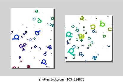 Dark Multicolor, Rainbowvector pattern for posters. Booklet with textbox on colorful abstract background. Pattern for ads, leaflets, labels of your business.