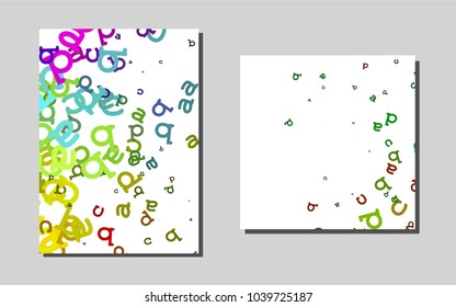 Dark Multicolor, Rainbowvector pattern for posters. Abstract booklet on colored background with gradient. Pattern for ads, leaflets, labels of your business.