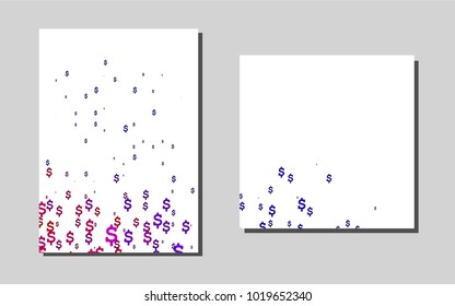 Dark Multicolor, Rainbowvector template for landing pages. Modern abstract design concept with colorful gradient. The pattern can be used for any ad, booklets.