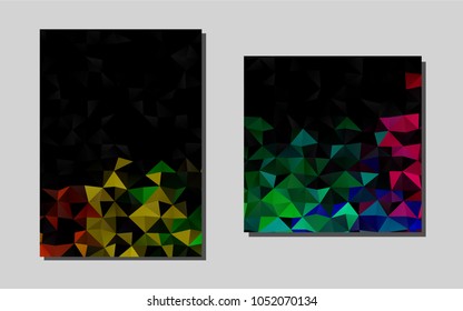 Dark Multicolor, Rainbowvector template for landing pages. Glitter abstract design concept with text box. Pattern for ads, leaflets, labels of your business.