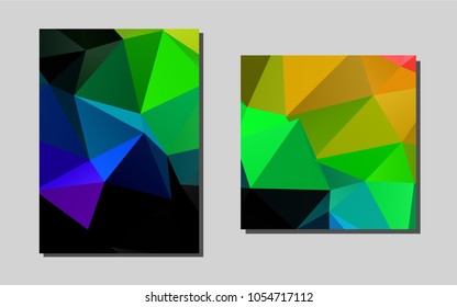 Dark Multicolor, Rainbowvector template for landing pages. Modern abstract design concept with colorful gradient. Pattern for beautiful business cards, folders.