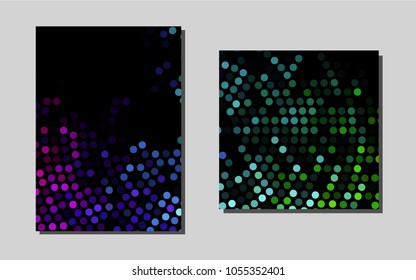 Dark Multicolor, Rainbowvector template for landing pages. Booklet with textbox on colorful abstract background. The pattern can be used for any ad, booklets.