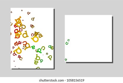 Dark Multicolor, Rainbowvector template for landing pages. Beautiful colored sample in A4 size. The pattern can be used for any ad, booklets.