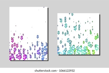 Dark Multicolor, Rainbowvector template for landing pages. Glitter abstract design concept with text box. Pattern for beautiful business cards, folders.