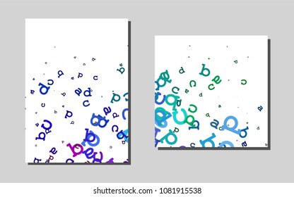 Dark Multicolor, Rainbowvector template for landing pages. Booklet with textbox on colorful abstract background. The pattern can be used for any ad, booklets.