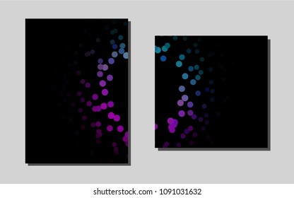 Dark Multicolor, Rainbowvector template for landing pages. Glitter abstract design concept with text box. New design for a poster, banner of your website.