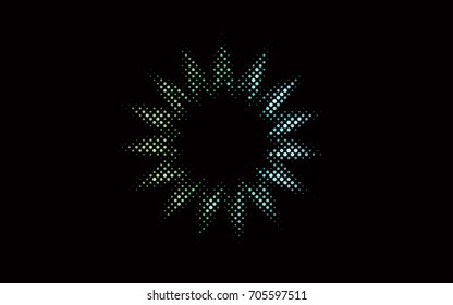 Dark Multicolor Sun, vector abstract pattern with circles. Geometry template for your business design. Background with colored spheres.