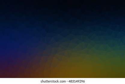Dark multicolor triangle mosaic template. Colorful illustration in abstract style with gradient. Brand-new design for your business.
