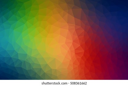 Dark multicolor triangle mosaic template. A completely new color illustration in a vague style. Brand-new style for your business design.