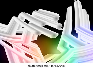 Dark Multicolor vector abstract blurred layout. New colored illustration in blur style with gradient. New way of your design.