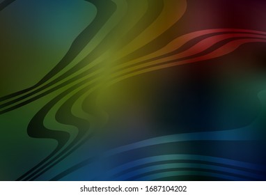 Dark Multicolor vector abstract blurred background. Creative illustration in halftone style with gradient. Background for designs.