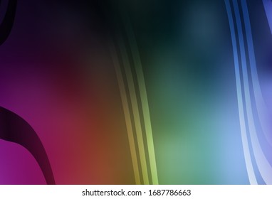 Dark Multicolor vector abstract blurred background. Shining colorful illustration in smart style. New design for your business.