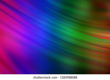 Dark Multicolor vector abstract bright template. New colored illustration in blur style with gradient. The best blurred design for your business.