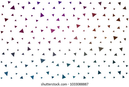 Dark Multicolor vector abstract colorful background, which consist of triangles. Pattern with colored triangles on white background.
