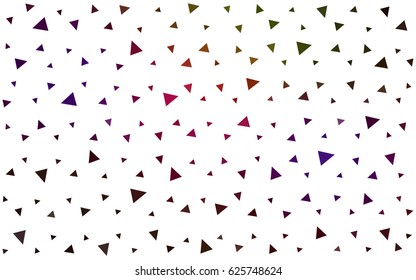 Dark Multicolor vector abstract colorful background, which consist of triangles. Pattern with colored triangles on white background.