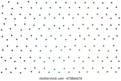 Dark Multicolor vector abstract colorful background, which consist of triangles. Pattern with colored triangles on white background.