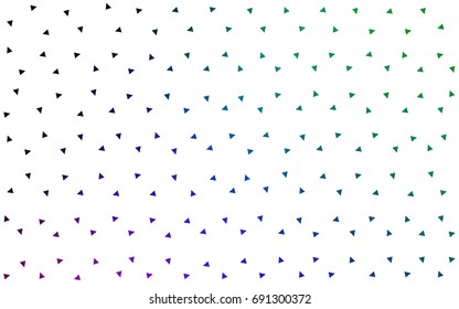 Dark Multicolor vector abstract colorful background, which consist of triangles. Pattern with colored triangles on white background.