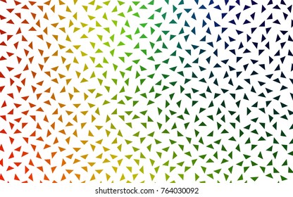 Dark Multicolor vector abstract colorful background, which consist of triangles. Pattern with colored triangles on white background.