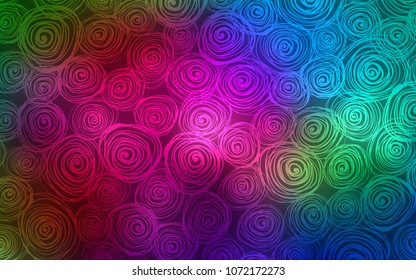 Dark Multicolor vector abstract doodle pattern. Colorful abstract illustration with roses in doodle style. The doodle design can be used for your web site.