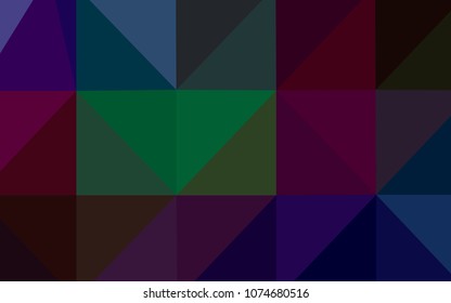Dark Multicolor vector abstract mosaic pattern. Creative illustration in halftone style with gradient. The template for cell phone's backgrounds.