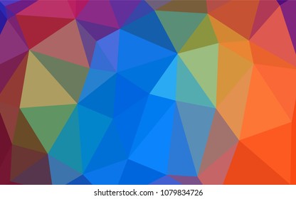 Dark Multicolor vector abstract mosaic backdrop. Colorful illustration in polygonal style with gradient. The polygonal design can be used for your web site.