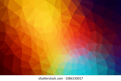 Dark Multicolor vector abstract mosaic backdrop. Colorful illustration in abstract style with triangles. Pattern for a brand book's backdrop.