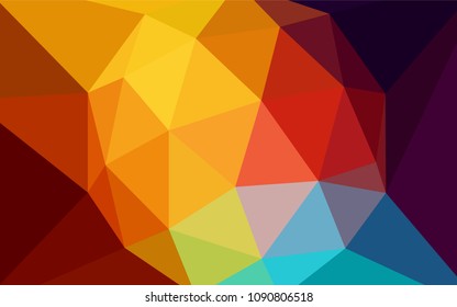 Dark Multicolor vector abstract mosaic background. Elegant bright polygonal illustration with gradient. A completely new design for your leaflet.