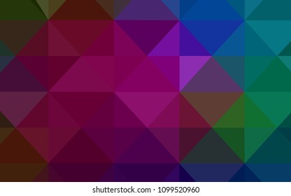 Dark Multicolor vector abstract mosaic backdrop. Modern abstract illustration with triangles. A completely new template for your banner.