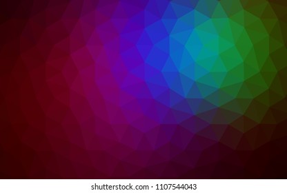 Dark Multicolor vector abstract mosaic background. Glitter abstract illustration with an elegant triangles. Completely new template for your banner.