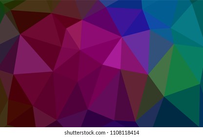 Dark Multicolor vector abstract mosaic background. Modern geometrical abstract illustration with gradient. Brand-new style for your business design.
