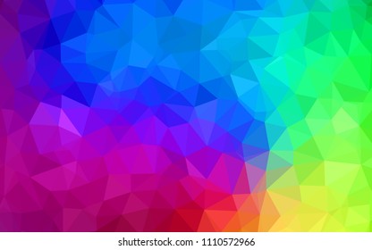 Dark Multicolor vector abstract mosaic pattern. Modern abstract illustration with triangles. Best triangular design for your business.