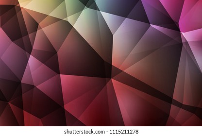 Dark Multicolor vector abstract mosaic backdrop. Shining colorful illustration with triangles. New template for your brand book.