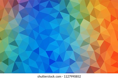 Dark Multicolor vector abstract mosaic pattern. Shining polygonal illustration, which consist of triangles. Triangular pattern for your design.