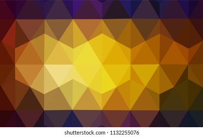 Dark Multicolor vector abstract mosaic pattern. Glitter abstract illustration with an elegant triangles. Brand new style for your business design.