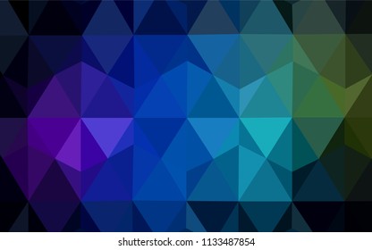 Dark Multicolor vector abstract mosaic background. Polygonal abstract illustration with gradient. Textured pattern for your backgrounds.