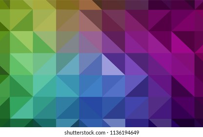 Dark Multicolor vector abstract mosaic background. Shining colorful illustration with triangles. Template for cell phone's backgrounds.