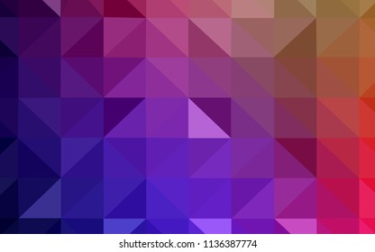 Dark Multicolor vector abstract mosaic background. Glitter abstract illustration with an elegant triangles. Triangular pattern for your design.