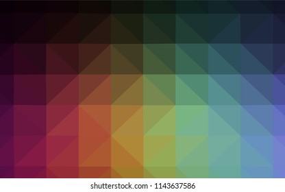 Dark Multicolor vector abstract mosaic backdrop. Polygonal abstract illustration with gradient. Polygonal design for your web site.