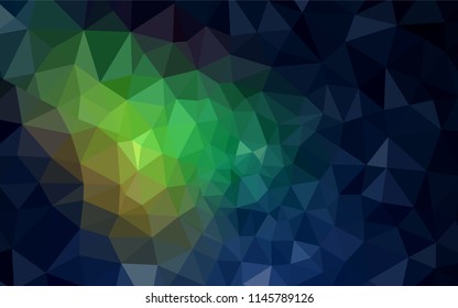 Dark Multicolor vector abstract mosaic pattern. Colorful illustration in abstract style with triangles. Best triangular design for your business.