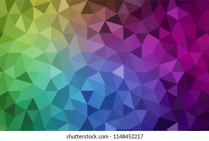 Dark Multicolor vector abstract mosaic pattern. Shining polygonal illustration, which consist of triangles. Template for cell phone's backgrounds.