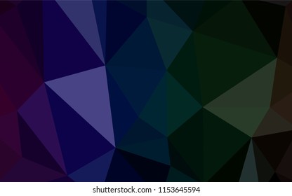 Dark Multicolor vector abstract mosaic backdrop. Colorful illustration in polygonal style with gradient. Brand new style for your business design.