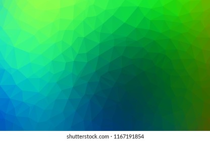 Dark Multicolor vector abstract mosaic pattern. Colorful illustration in polygonal style with gradient. Best triangular design for your business.