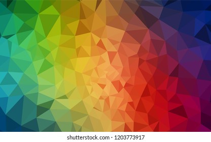 Dark Multicolor vector abstract mosaic background. Creative illustration in halftone style with triangles. Completely new template for your banner.