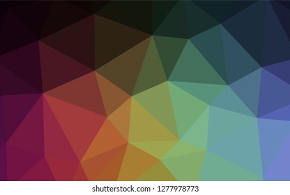 Dark Multicolor vector abstract mosaic backdrop. Modern abstract illustration with triangles. Brand new style for your business design.
