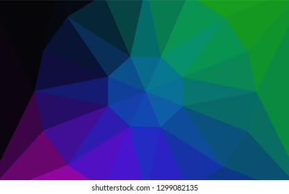 Dark Multicolor vector abstract mosaic background with a diamond. A sample with polygonal shapes. Brand new design for your business.