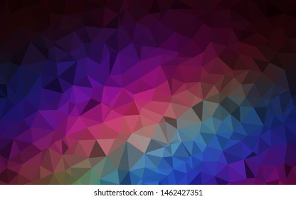 Dark Multicolor vector abstract mosaic backdrop. Geometric illustration in Origami style with gradient.  Pattern for a brand book's backdrop.