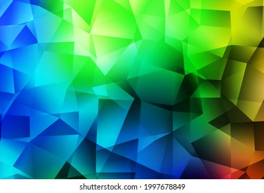 Dark Multicolor vector abstract mosaic pattern. A completely new color illustration in a polygonal style. Textured pattern for your backgrounds.